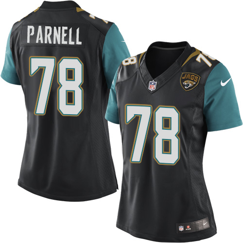 Women's Elite Jermey Parnell Nike Jersey Black Alternate - #78 NFL Jacksonville Jaguars